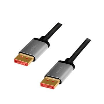 LogiLink DisplayPort kabel DP/M do DP/M 2m, 8K/60 Hz, aluminijast