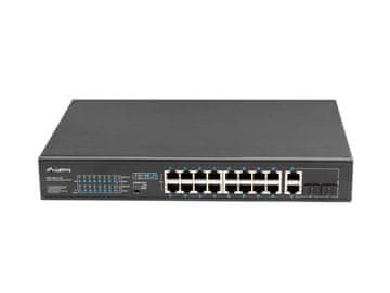 Lanberg Lanberg RSFE-16P-2C-150 Mrežni stikalo 16x 1000Mb PoE+ / 2x Combo, neupravljano, 1U