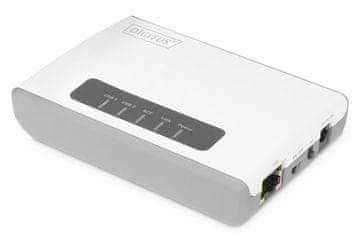 Digitus Digitus DN-13001 omrežni strežnik 300Mbps, 2x USB 2.0, bel