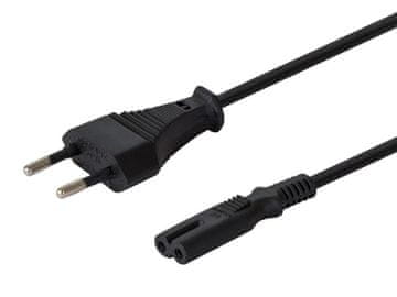 SAVIO SAVIO CL-105 napajalni kabel, 2-pin, 3m, črn