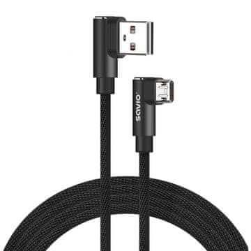 SAVIO Savio CL-162 kabel Micro USB - USB A, 2m, črn