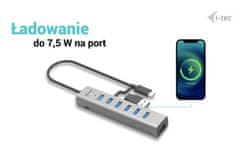 I-TEC i-tec HUB-C7-3DP USB-C hub 7-portni, 100W PD, kovinski