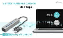 I-TEC i-tec HUB-C7-3DP USB-C hub 7-portni, 100W PD, kovinski