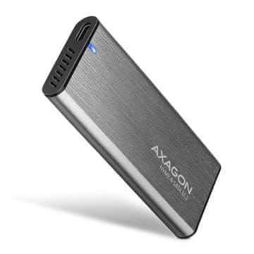 AXAGON AXAGON EEM2-SG2 zunanja M.2 NVMe/SATA SSD enklava, USB-C 3.2 Gen 2, aluminijasta, brez vijakov
