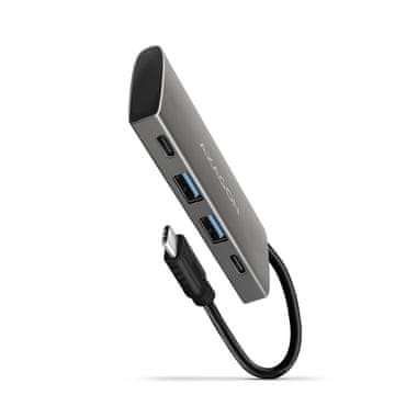 AXAGON AXAGON HMC-4G2 USB Hub 10Gbps, 2x USB-A + 2x USB-C, 13cm kabel