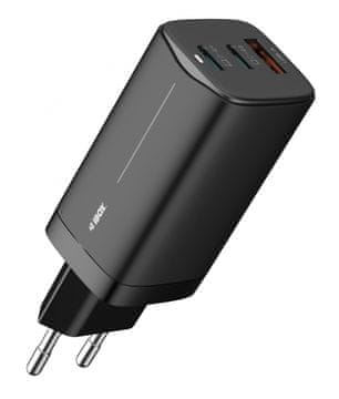 iBOX iBOX ILUC65B GaN 65W USB-C omrežni polnilnik, črna