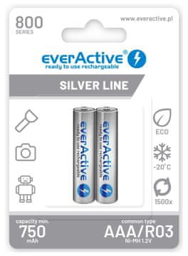 everActive Baterije AAA (R03) 800mAh, 2 kosa, Ready To Use