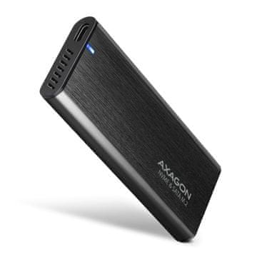 AXAGON AXAGON EEM2-SB2 Ohišje za M.2 NVMe/SATA SSD, USB-C 3.2 Gen 2, črno