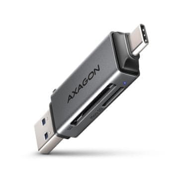 AXAGON AXAGON CRE-DAC zunanji čitalnik kartic USB 3.2 Gen 1 Type-C + Type-A