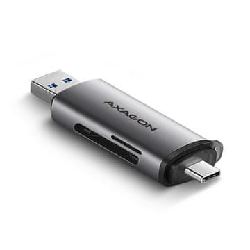 AXAGON AXAGON CRE-SAC Zunanji bralnik kartic USB 3.2 Gen 1 Type-C + Type-A
