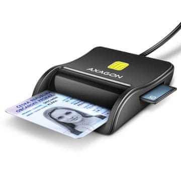 AXAGON AXAGON CRE-SM3SD čitalnik kartic USB, črn
