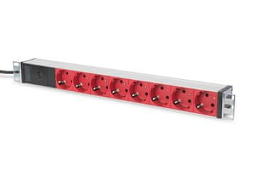 Digitus Digitus DN-95101 PDU 19" Rack napajalna letev, 8x Schuko, 2m, aluminij