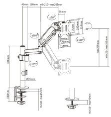 Gembird Gembird MA-FB-01 nosilec za monitor, nastavljiv 17-32 palcev, do 9 kg