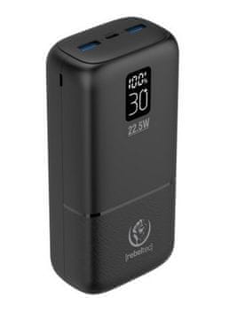 REBELTEC Rebeltec P30 LCDPD Powerbank 30000mAh, PD 22.5W, LCD zaslon