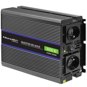 Qoltec Qoltec Monolith 3000 MS Wave pretvornik napetosti 12V na 230V, 1500W