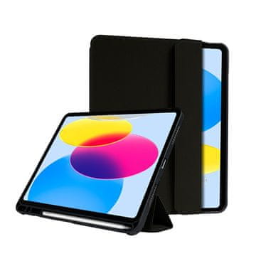 Crong CRONG FlexFolio ovitek za iPad 11" (2025) / 10.9" (2022) z držalom za Apple Pencil, črn