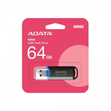 A-Data ADATA C906 USB ključek 64GB, USB 2.0, črn
