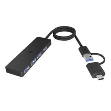 IcyBox IcyBox IB-HUB1424-C3 USB hub s 4-portna USB-A, priklop USB-C/A