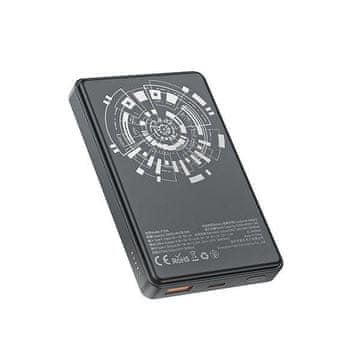 Awei AWEI P76K Power Bank 10000mAh 22.5W MagSafe združljiv, črn