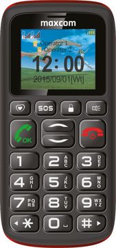 MaxCom Maxcom MM428L BB Mobilni telefon z velikimi tipkami, SOS, črn