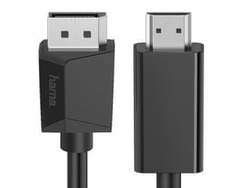 Hama Hama 44476 kabel DisplayPort na HDMI 4K, 1,5m, črn