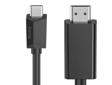 Hama Hama 4444820 kabel USB-C v HDMI 4K, 1,5m, črn