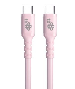 slomart TB USB-C - USB-C 60W gel kabel 1m roza