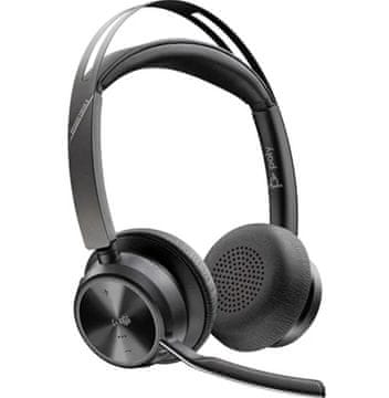 Poly Poly Voyager Focus 2 MS Bluetooth slušalke z mikrofonom, USB-C + adapter