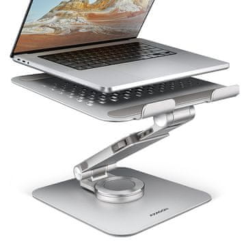 AXAGON AXAGON STND-LR stojalo za prenosnik 10-17.3", aluminij, 360° obračanje, siv
