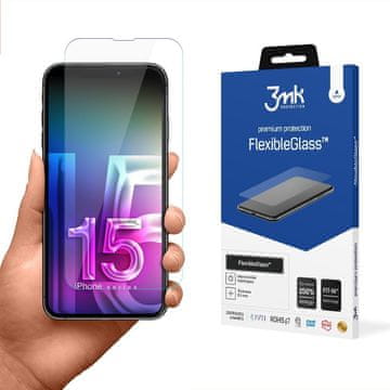 3MK 3MK FlexibleGlass hibridna zaščita za zaslon iPhone 15 (6,1")