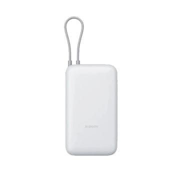 slomart Xiaomi Power Bank 20000mAh, vgrajen kabel USB-C, svetlo siva