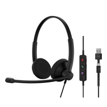 Epos EPOS IMPACT 100 MS Stereo naglavne slušalke USB-C+A, črna
