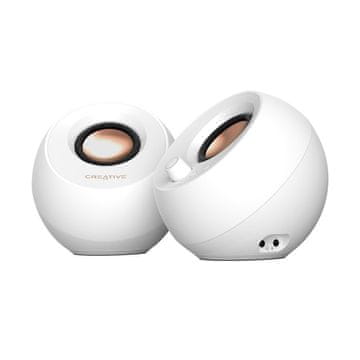 Creative Labs Creative Labs Pebble Pro zvočniki 30W RMS, USB-C, Bluetooth 5.3, RGB, bela