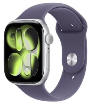 slomart Apple Watch Series 11 GPS+Cellular 42mm aluminij, srebrn, vijoličen pašček M/L