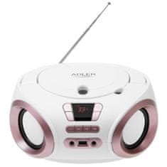 Adler Adler AD 1181wc Prenosni CD predvajalnik, MP3, bela/baker