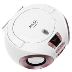 Adler Adler AD 1181wc Prenosni CD predvajalnik, MP3, bela/baker