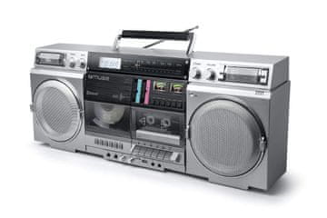 Muse Muse M-380 GBS Boombox CD, Bluetooth, USB, srebrn