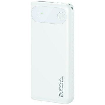 USAMS USAMS PB80 Power Bank 10000mAh 20W PD, 2xUSB-A + USB-C, bela
