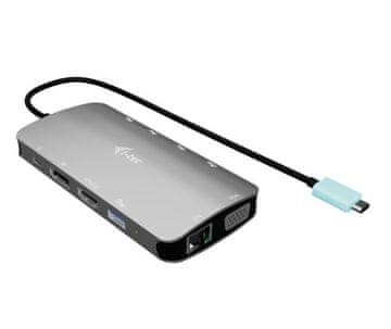 I-TEC i-tec Stojalo USB-C Metal Nano, 3x DP, 1x HDMI, PD 100W