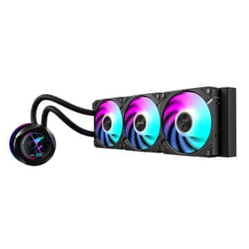 Gigabyte Gigabyte AORUS WATERFORCE X II 360 vodno hlajenje procesorja, 3x 120mm ARGB ventilatorji, LCD