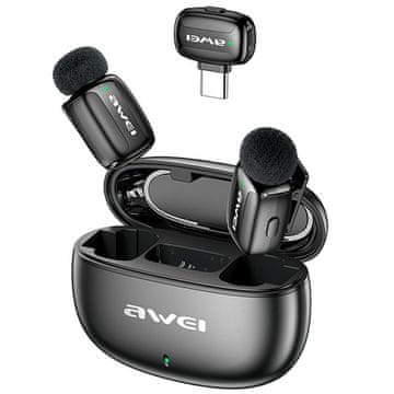 Awei AWEI MK5 Duo Ai-Voice črn klopni mikrofon