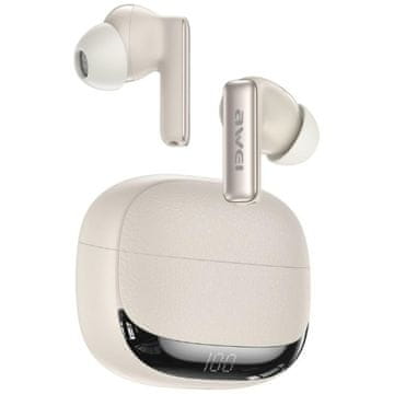 Awei AWEI TA19 slušalke TWS Bluetooth 6.0 z aktivnim odpravljanjem šumov, bež