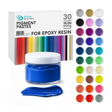 Artline Epoxy Resin Set neprosojnih pigmentnih past, 30 barv, po 20 g, za epoksi smolo