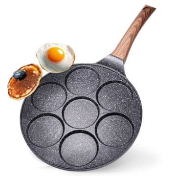 Northix Granitna ponev 26 cm s 7 luknjami za vse štedilnike