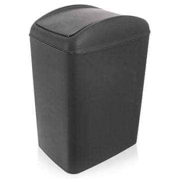 Northix Koš za smeti 20L, trpežen material, temno siva barva, preklopni pokrov