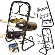 Northix Elegantno stojalo za vino iz črne kovine za 6 steklenic