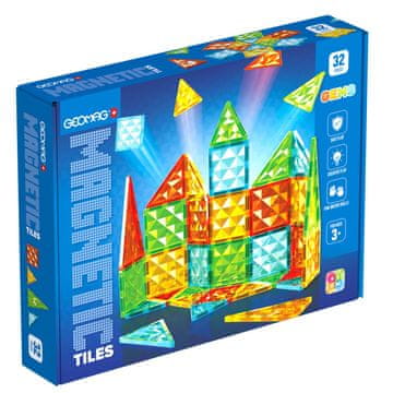 Geomag Geomag Magnetne Ploščice Gems 32 Kos