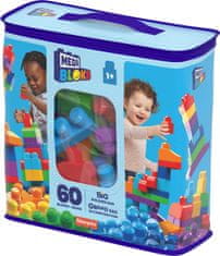 MEGA BLOKS Mega Bloks Big Building Vrečka Modra 60 Kos