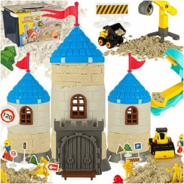 Northio Set za igranje v pesku - 1100 g z modelom za grad in vozila