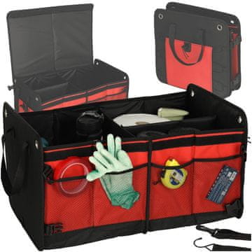 Northio Organizator za prtljažnik, črno/rdeč, 58x37x32 cm